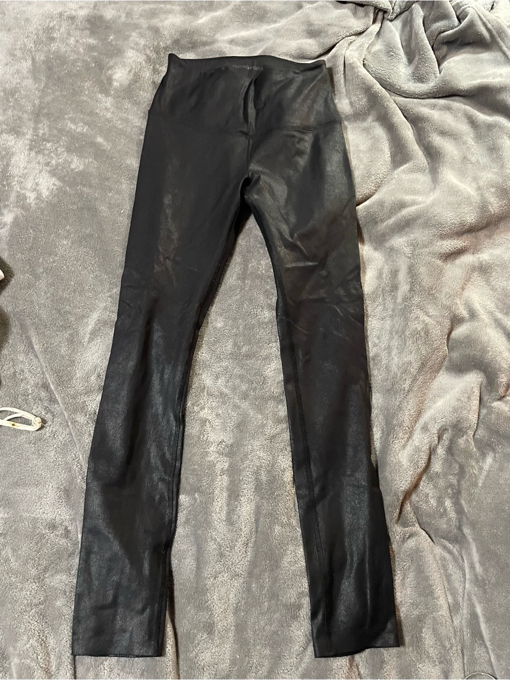Calia by Carrie Underwood Shiny Black Athletic Leggings, Sz S